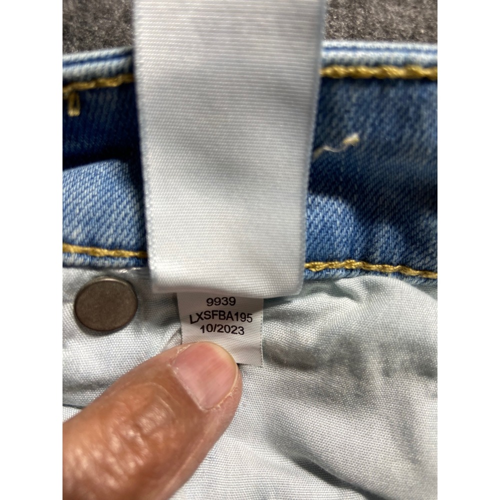 Aeropostale Mid Rise Flare Jeans Indie Light Wash Blue Denim 000 LXSFBA195 - Picture 8 of 10